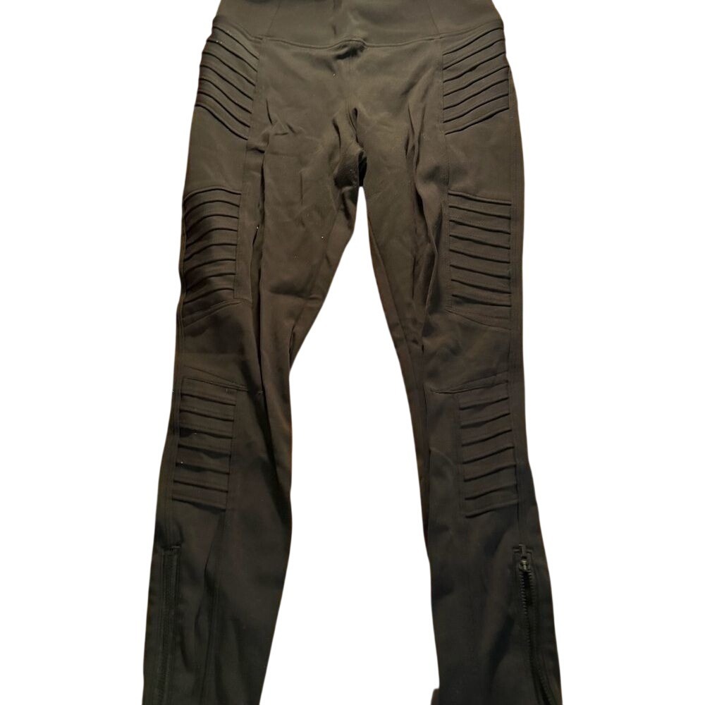 Athleta Delancey Moto Tight‎ Black XSP High Rise Moto Leggings Athleisure